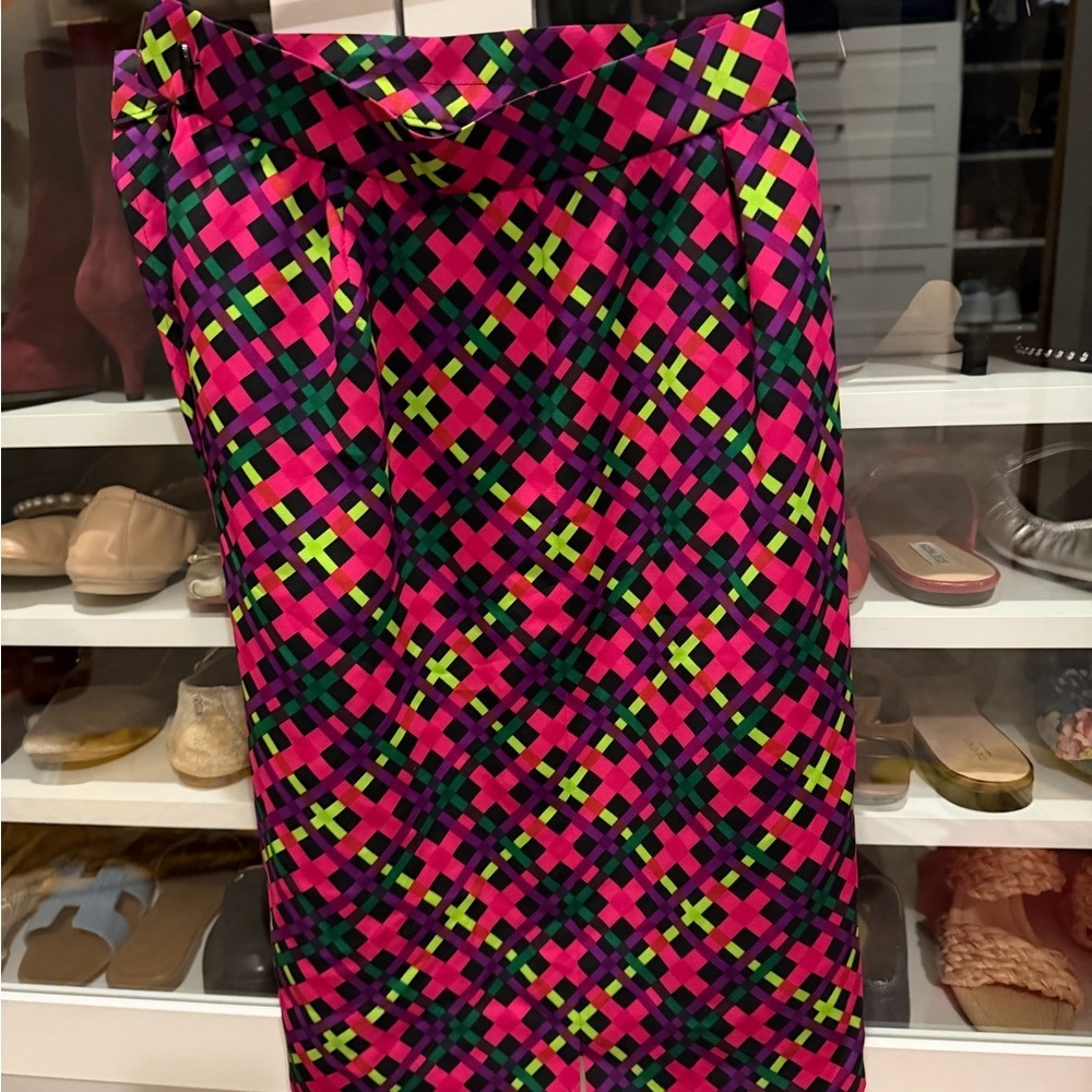 Vintage Yves Saint Laurent Multicolor Pencil Skirt - Picture 8 of 9